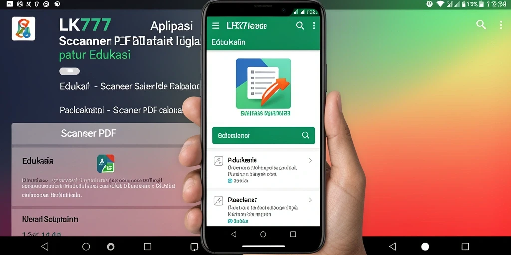 Tampilan antarmuka aplikasi Scanner PDF LK777 yang mudah digunakan.