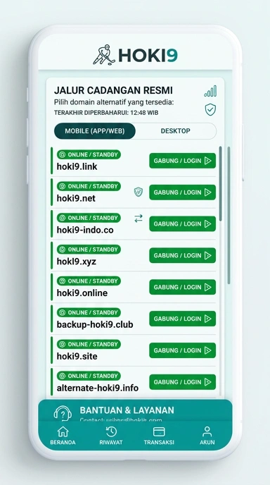 Tampilan link alternatif hoki9
