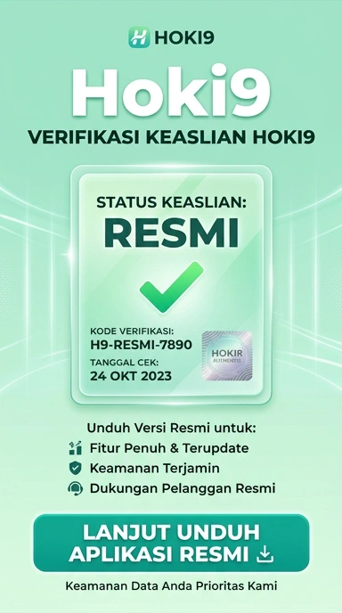 Tampilan kanal resmi hoki9